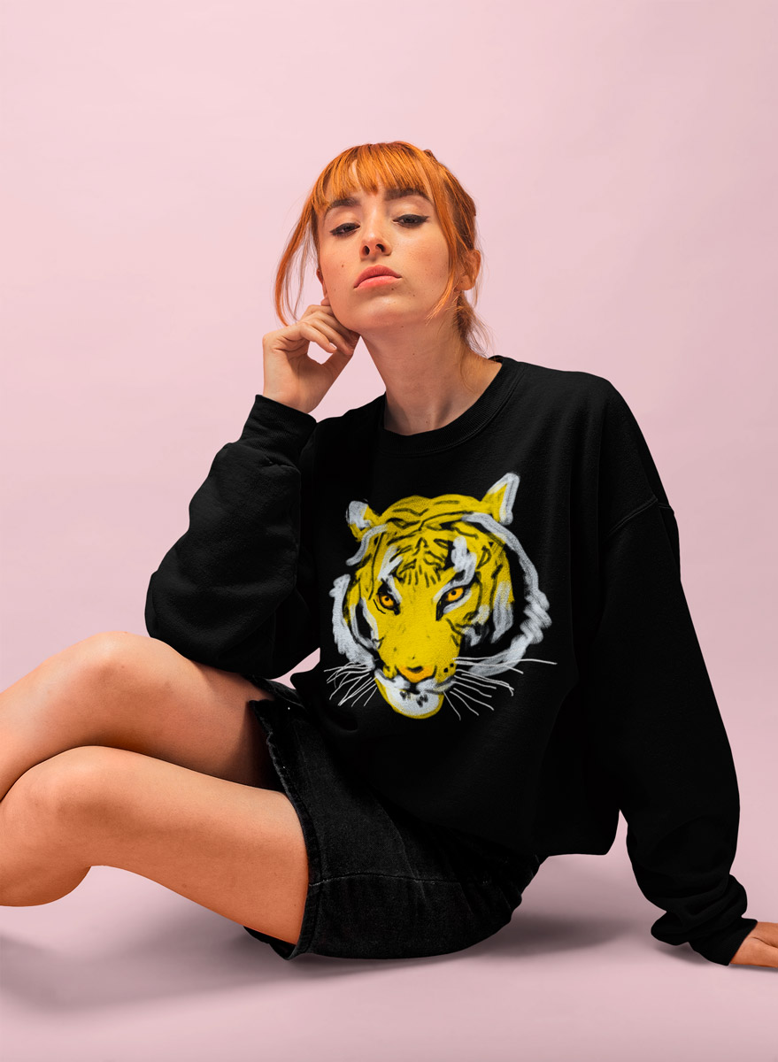 tiger head sweatshirt